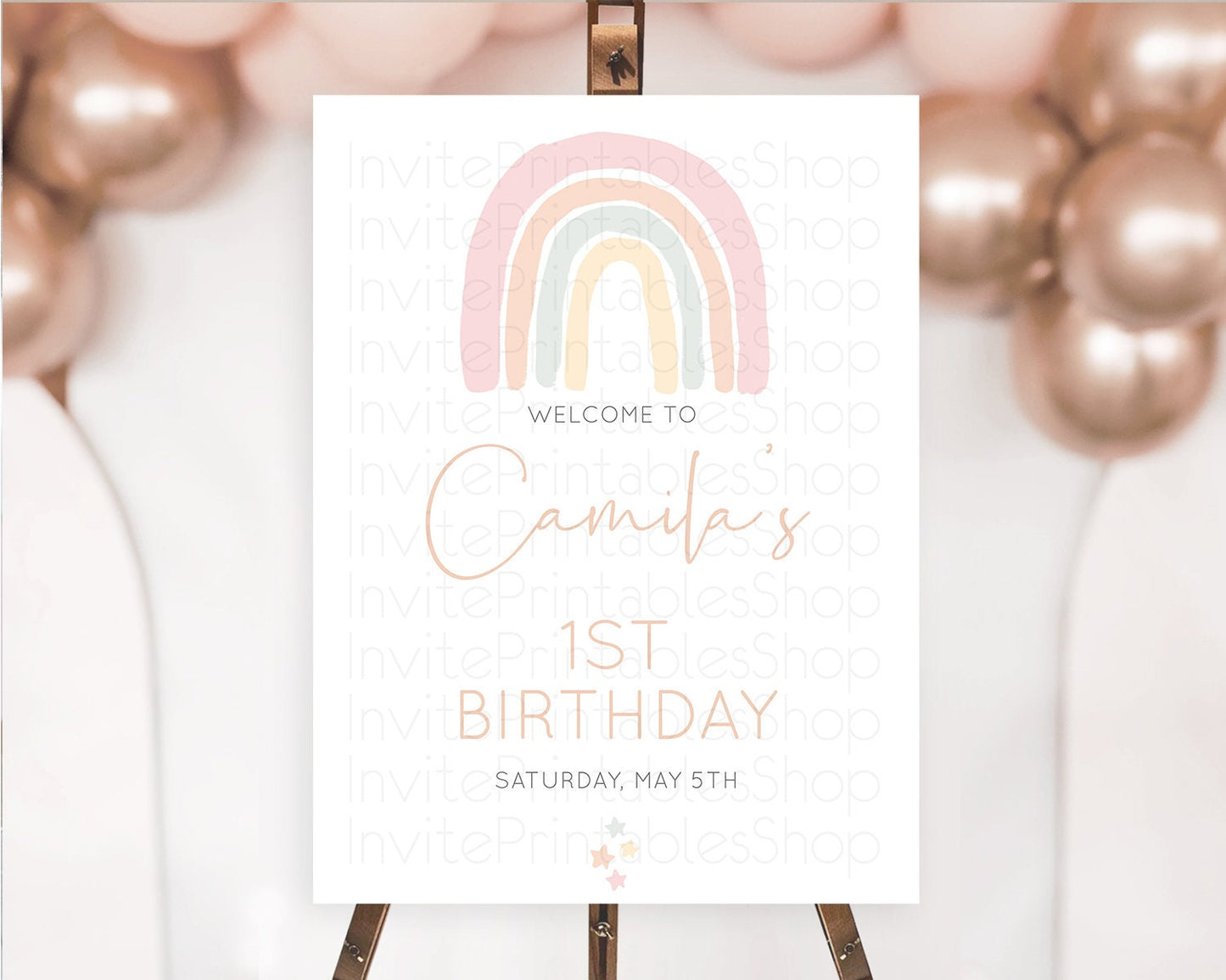 Pastel Rainbow Welcome Sign Boho Rainbow Welcome Board Rainbow Welcome Sign Pastel Welcome Decor Rainbow First Birthday Welcome Sign D10162