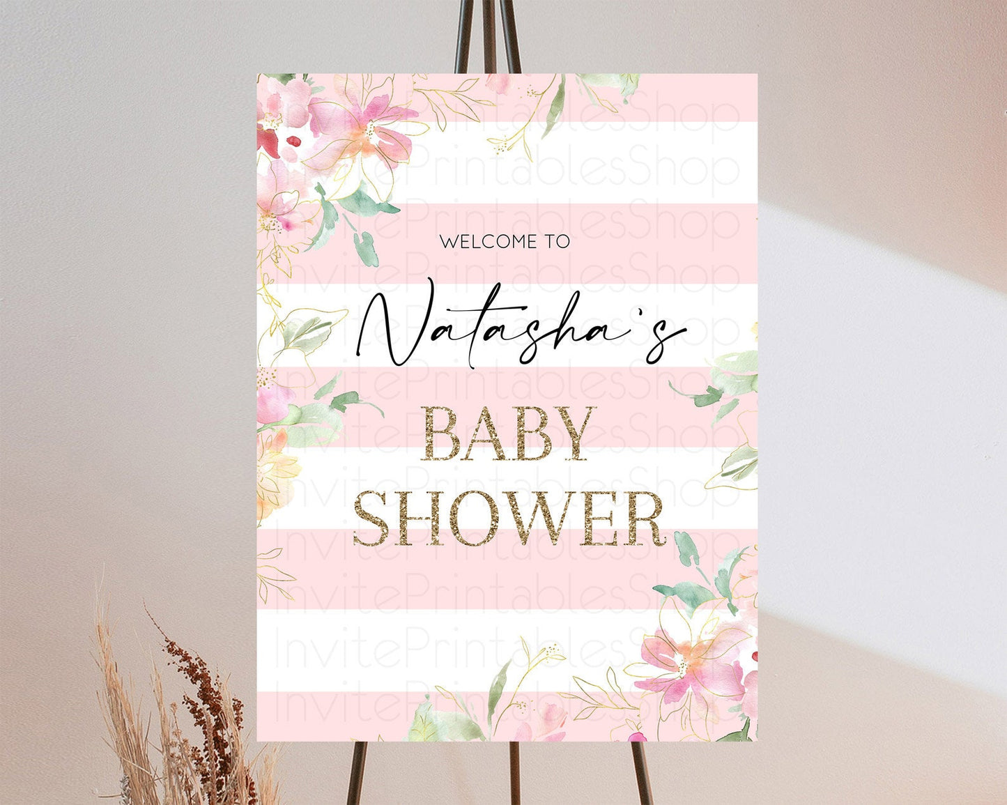 Secret Garden Baby Shower Welcome Sign Wildflower Welcome Board Pastel Flower Garden Welcome Poster Boho Wildflower Welcome Sign D10301