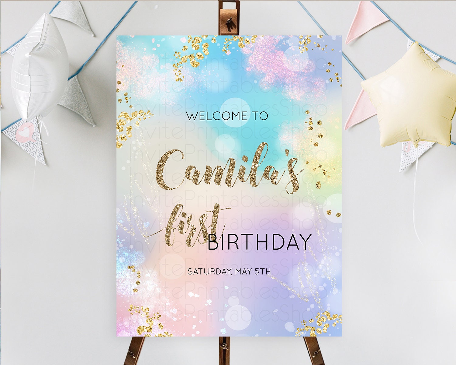 Editable Pastel Welcome Sign Pastel Rainbow Welcome Sign Colorful Rainbow Co