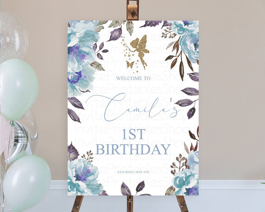 Editable Fairy Welcome Sign Fairy Welcome Board Enchanted Garden Pastel Flor