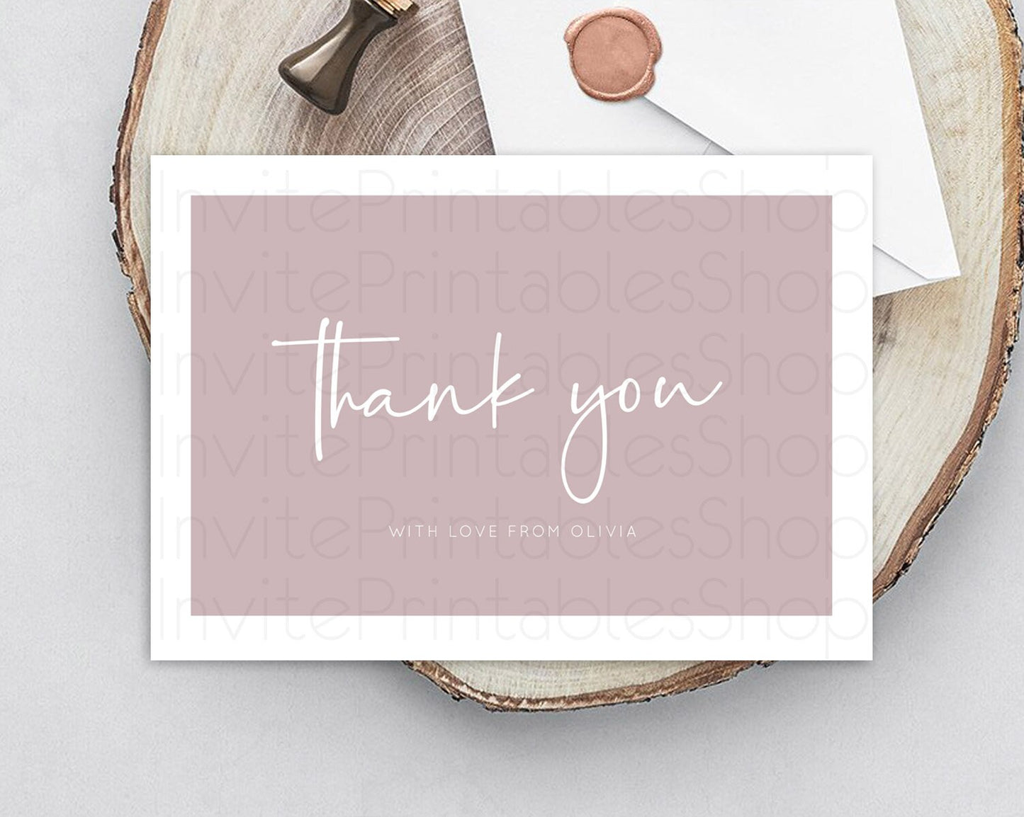 Pink Thank You Pastel Pink Thank You Card Pink Birthday Thank You Card Modern Pink Cards Simple Pink Teacher Thank You Card Template D10936