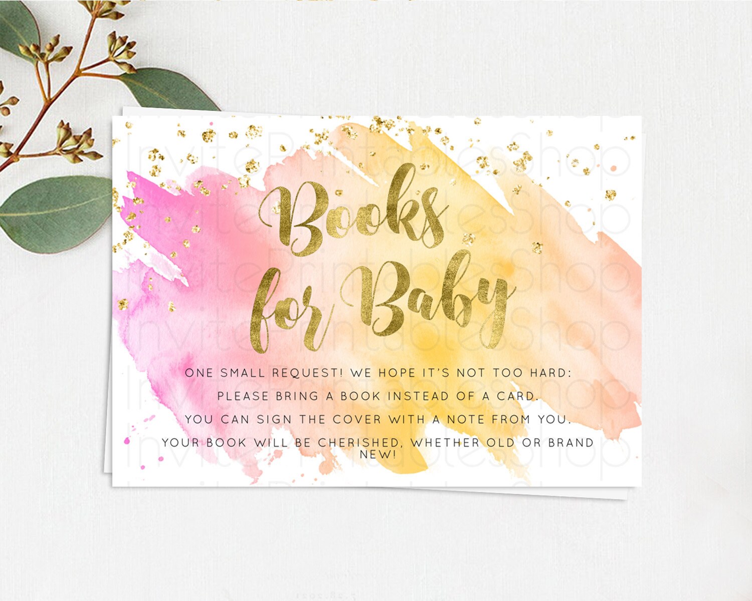 Editable Pastel Books For Baby Card Pastel Rainbow Book Insert Colorful Ombr