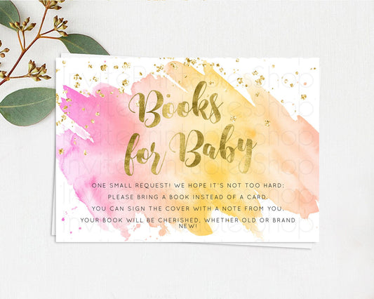 Editable Pastel Books For Baby Card Pastel Rainbow Book Insert Colorful Ombr