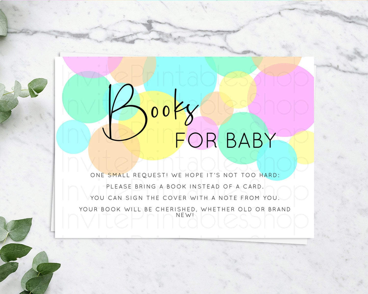 Rainbow Books For Baby Card Pastel Sprinkles Book Insert Pastel Rainbow Confetti Book Card Colorful Bubbles Pastel Book Poem Request D10409