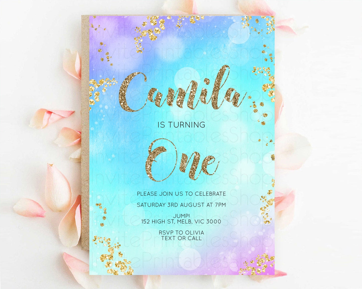 Mermaid Birthday Invitation Mermaid Invitation Rainbow Fish Under The Sea Colorful Pastel Mermaid Pool Party 2nd 1st First Birthday D10573