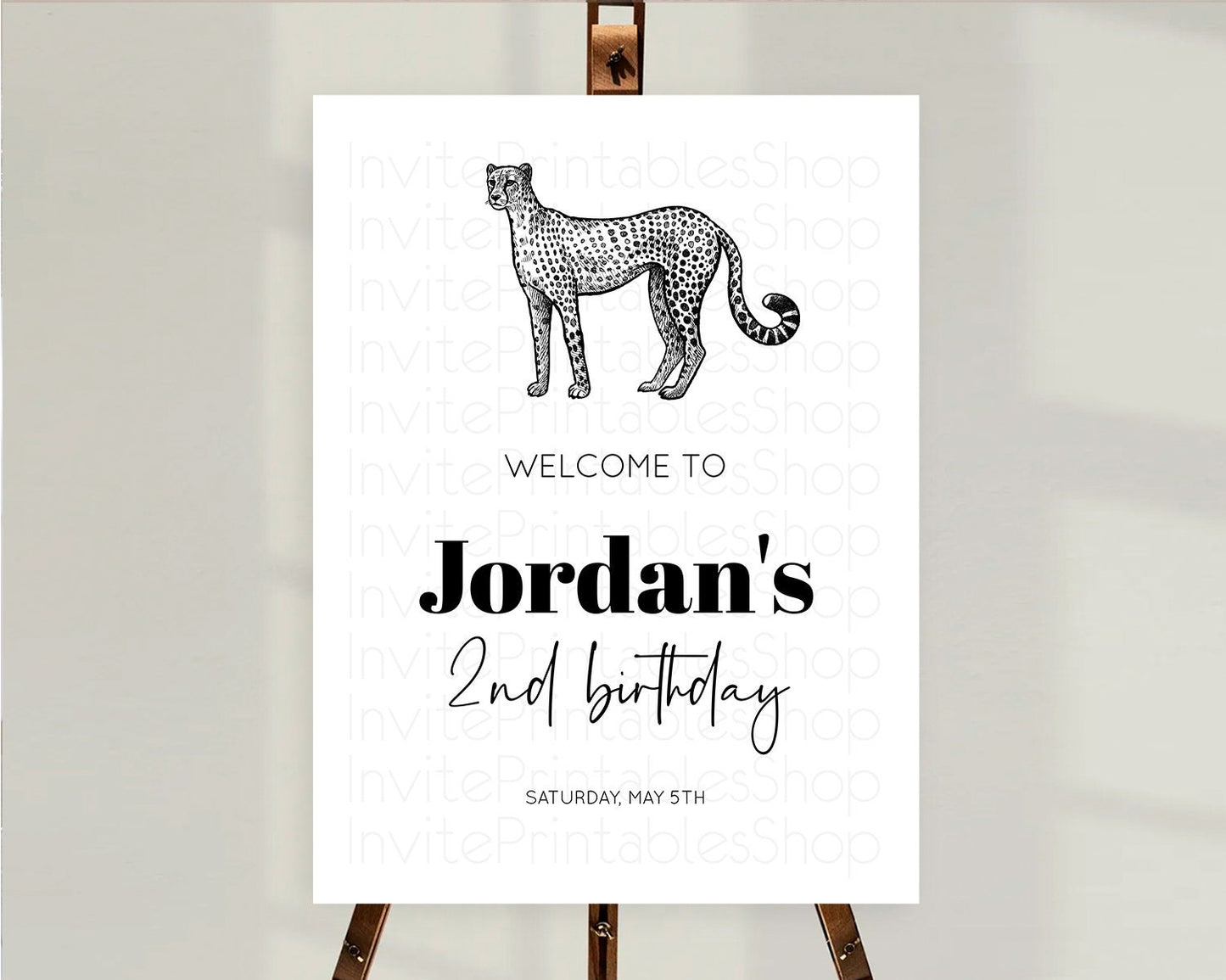 Cheetah Welcome Sign Cheetah Welcome Board Cheetah Party Welcome Poster Safari Adventure Decor Cheetah First Birthday Welcome Sign D10290