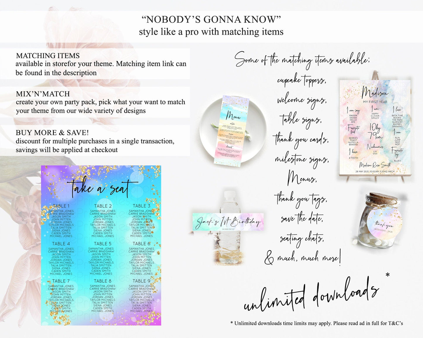 Mermaid Seating Chart Mermaid Seating Sign Rainbow Fish Under The Sea Colorful Pastel Mermaid Pool Party Decor Mermaid Seating Board D10573