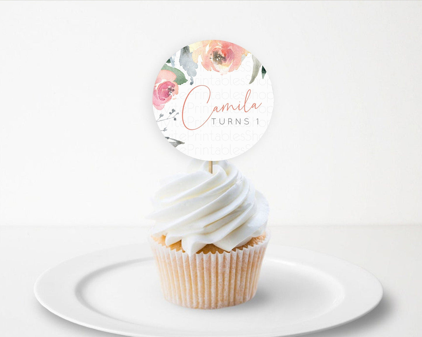 Secret Garden Cupcake Toppers Wildflower Cupcake Toppers Pastel Flowers Cupcake Toppers Enchanted Garden Boho Floral First Birthday D10778