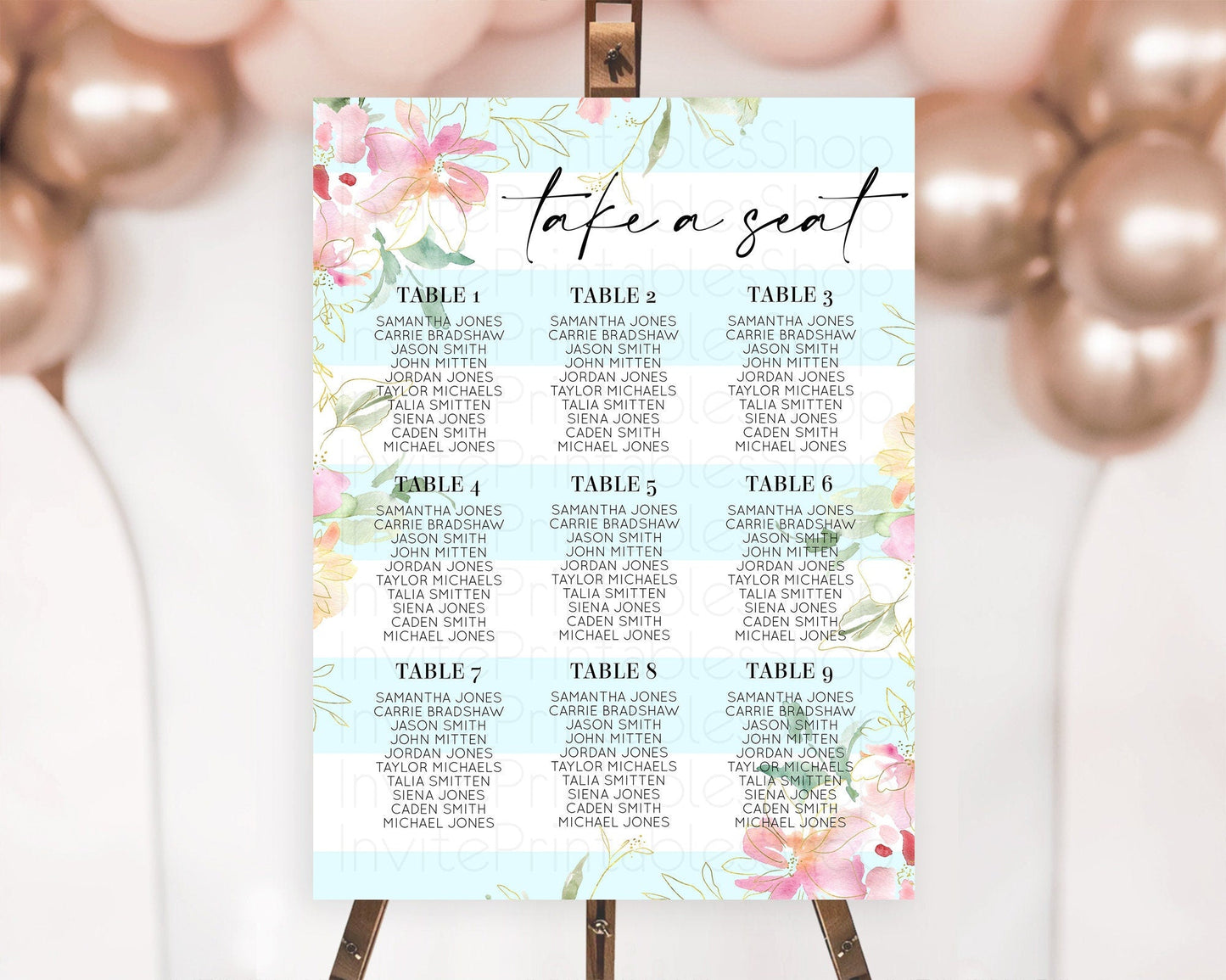 Secret Garden Seating Chart Wildflower Seating Chart Pastel Flowers Seating Chart Enchanted Garden Boho Floral Take A Seat Decor D10304