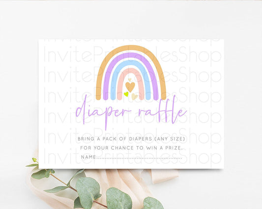 Editable Diaper Raffle Diaper Request Diaper Insert Card Baby Shower Diaper