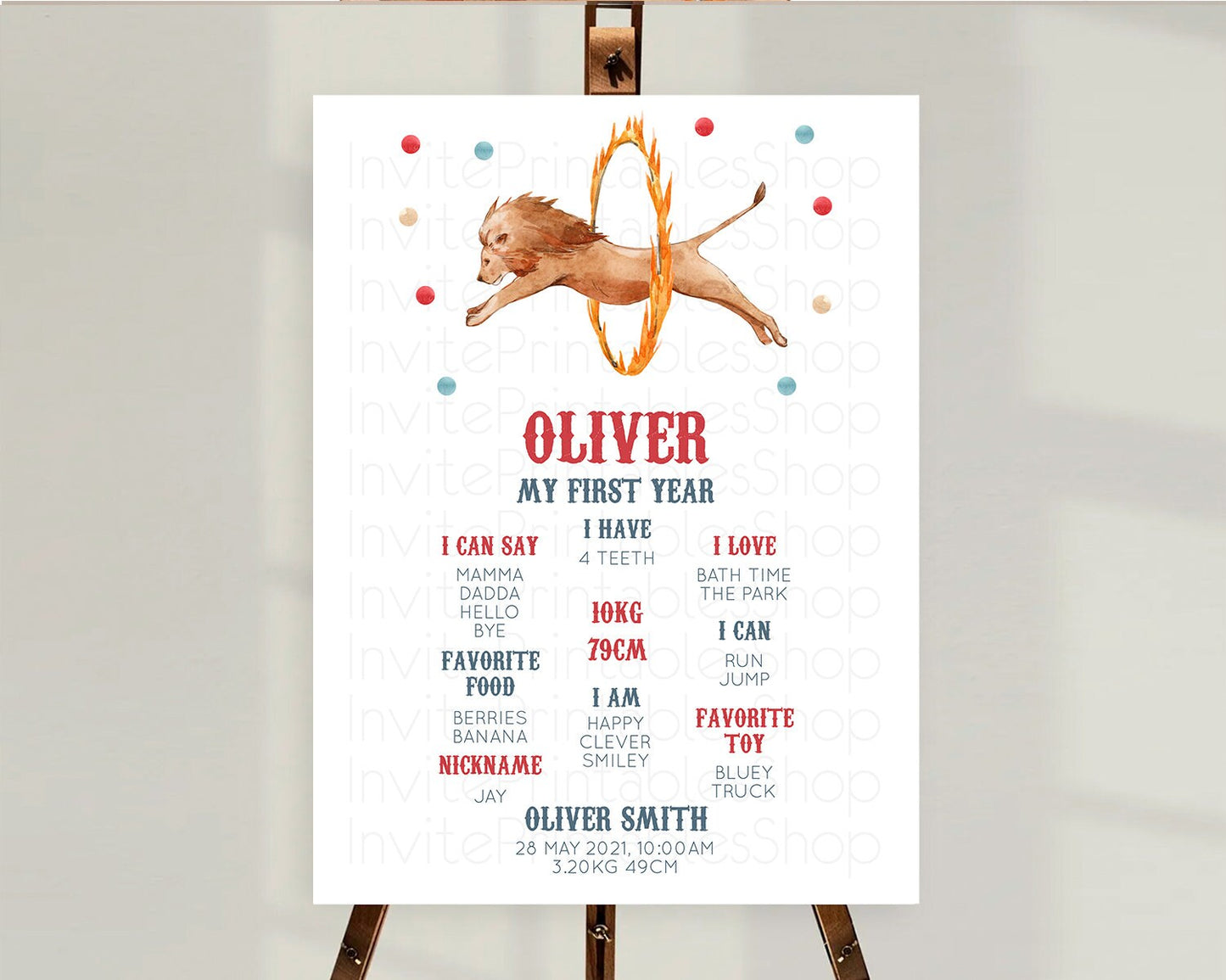 Circus First Birthday Milestone Board Carnival First Birthday Milestone Poster Step Right Up Circus Tent First Birthday Welcome Sign D10523