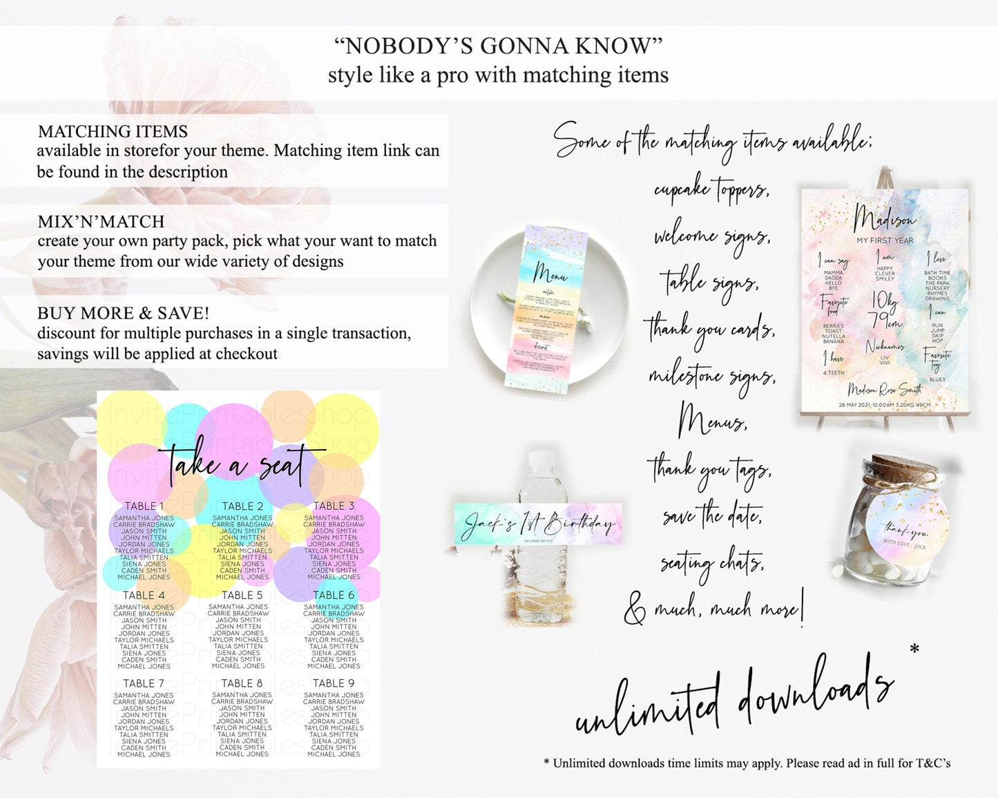 Pastel Seating Chart Pastel Confetti Seating Chart Bubbles Sprinkles Seating Sign Colorful Rainbow Decor Confetti Seating Board D10407