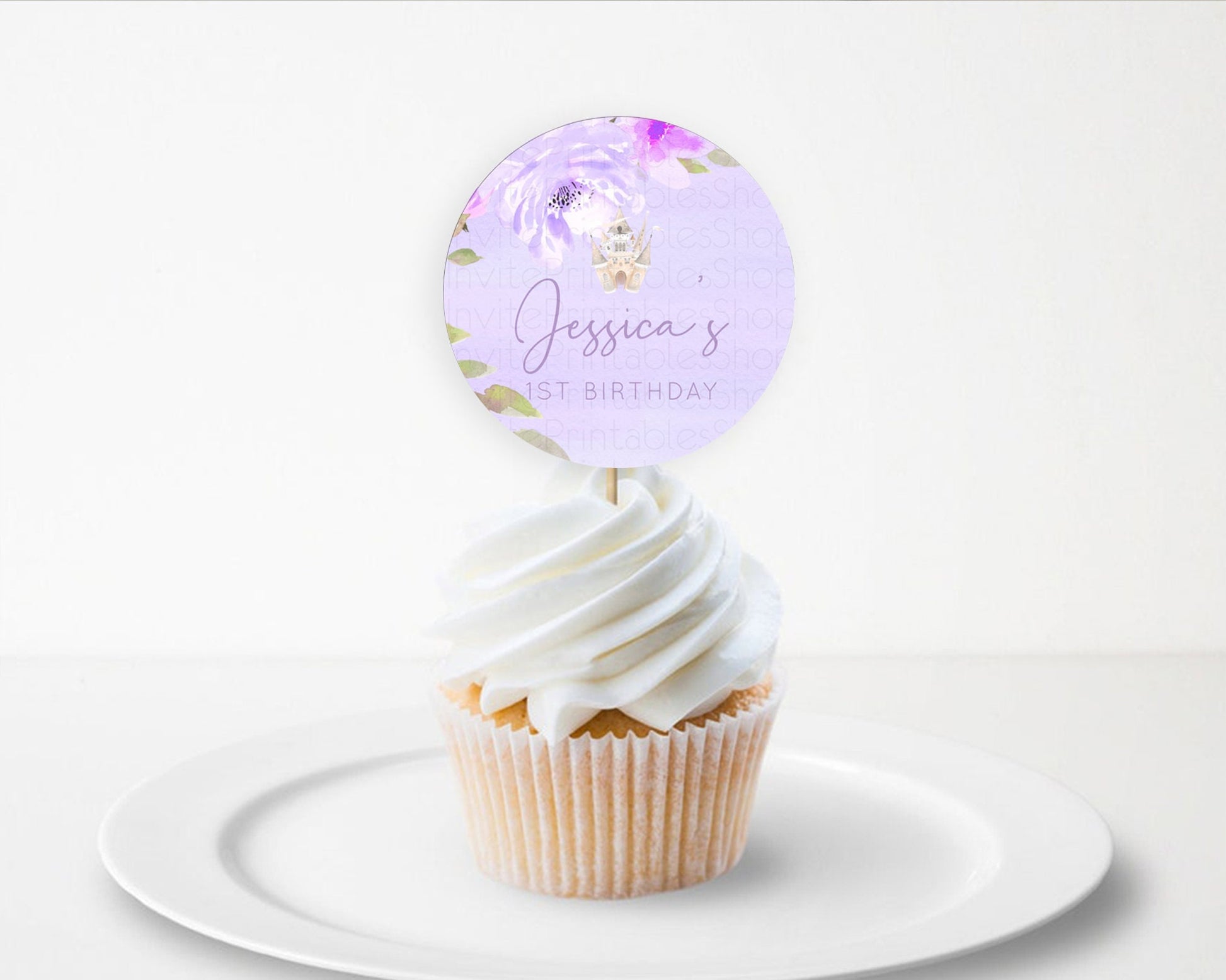 Editable Princess Cupcake Toppers Castle Cupcake Toppers Royal Princess D??co