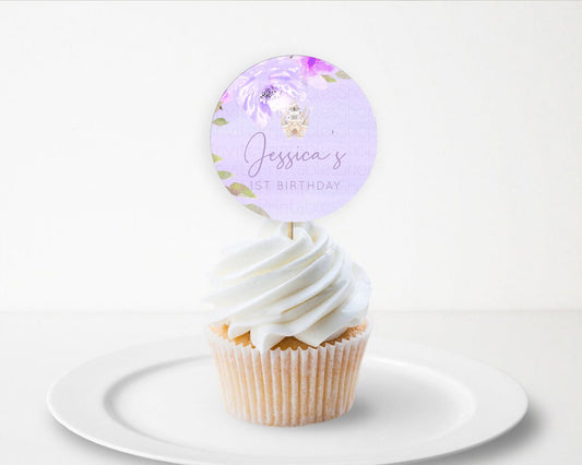 Editable Princess Cupcake Toppers Castle Cupcake Toppers Royal Princess D??co