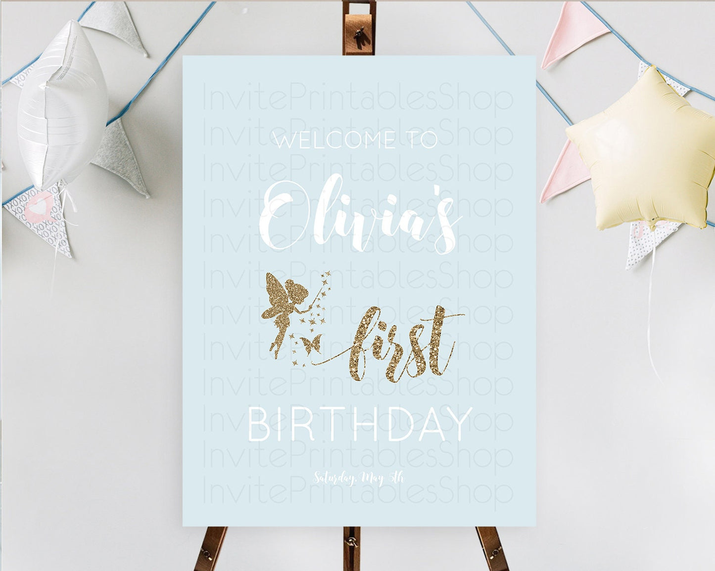 Fairy Welcome Sign Fairy Welcome Board Enchanted Garden Pastel Floral Butterfly Decor Secret Garden First Birthday Welcome Sign D10907