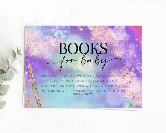 Editable Rainbow Books For Baby Card Pastel Book Insert Colorful Pastel Wate