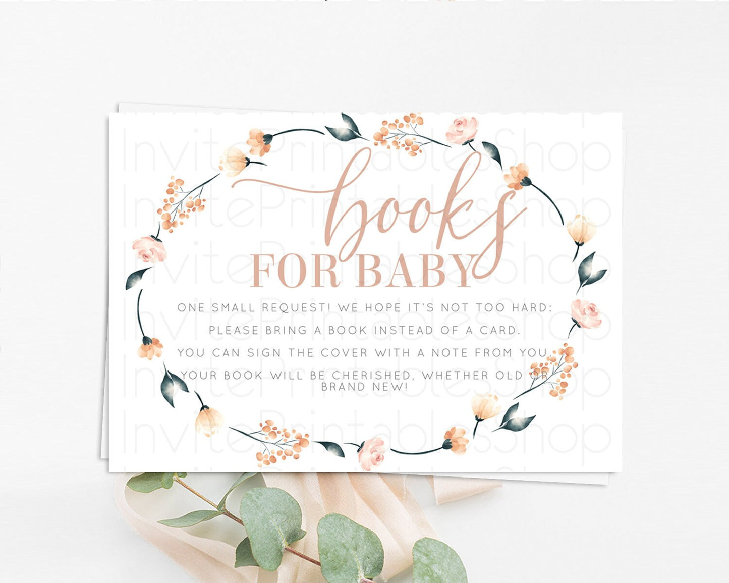 Secret Garden Books For Baby Card Boho Wildflower Book Insert Pastel Flower Garden Baby Shower Card Flower Guests Book Poem Request D10240