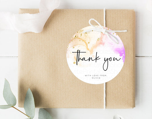 Editable Pastel Thank You Tags Rainbow Thank You Gift Tags Colorful Pastel F