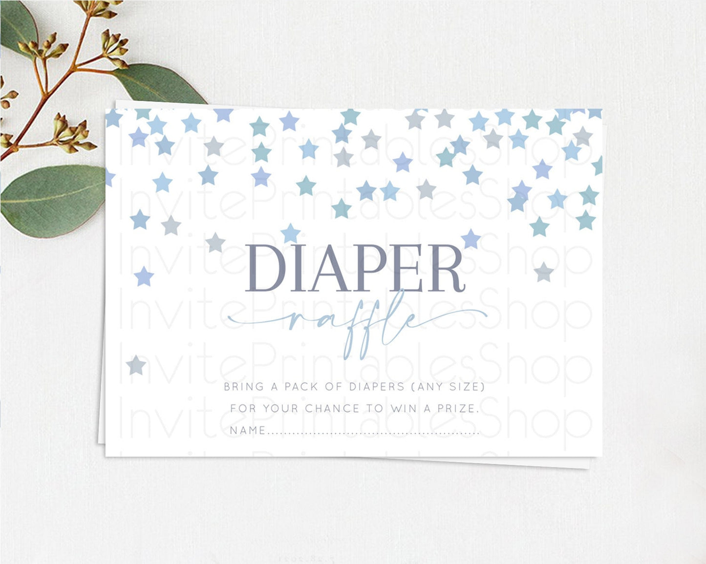 Pastel Star Diaper Raffle Card Shooting Star Diaper Raffle Insert Twinkle Little Star Diaper Ticket Rainbow Confetti Raffle Game D10341