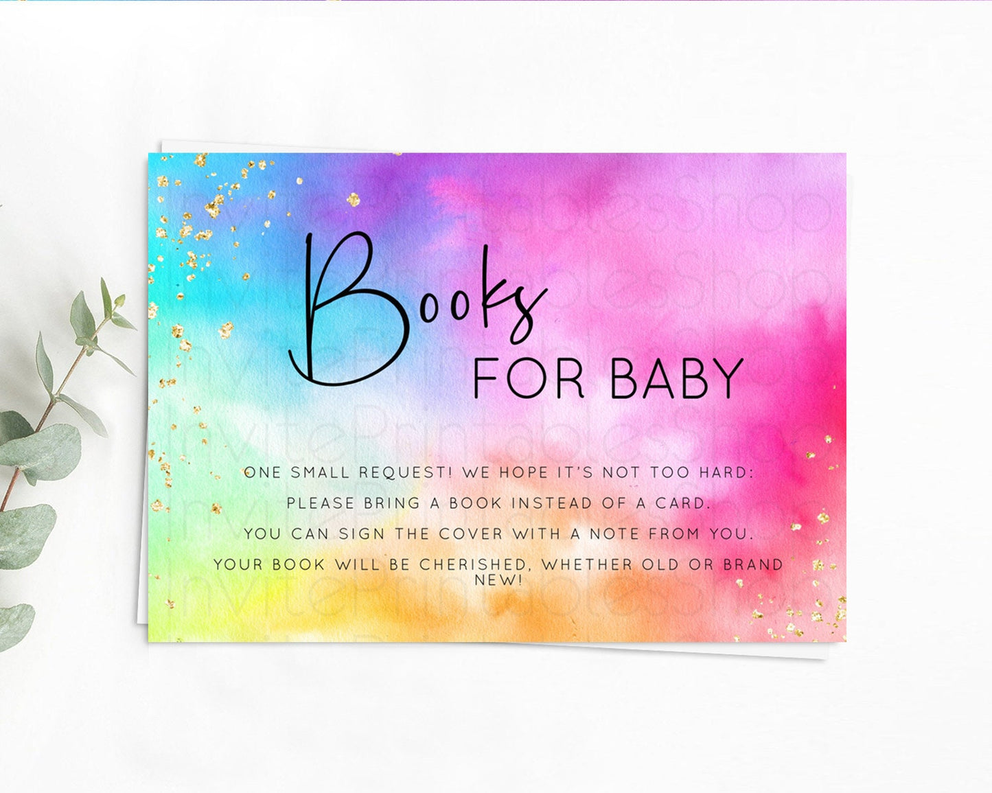 Tie Dye Books For Baby Card Rainbow Tie Dye Book Insert Pastel Rainbow Watercolor Book Card Tie Dye Colors Guests Book Poem Request D10456