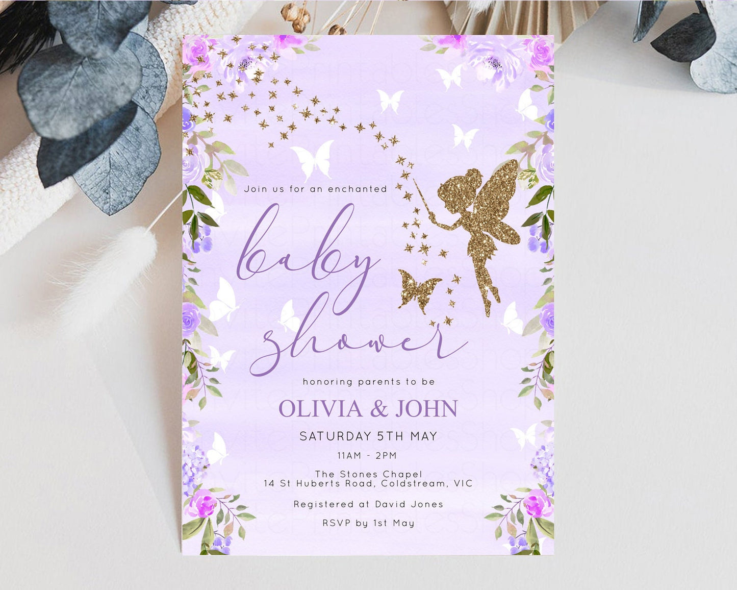 Fairy Baby Shower Invitation Enchanted Forest Baby Shower Secret Garden Shower Whimsical Floral Shower Boho Botanical High Tea Party 47