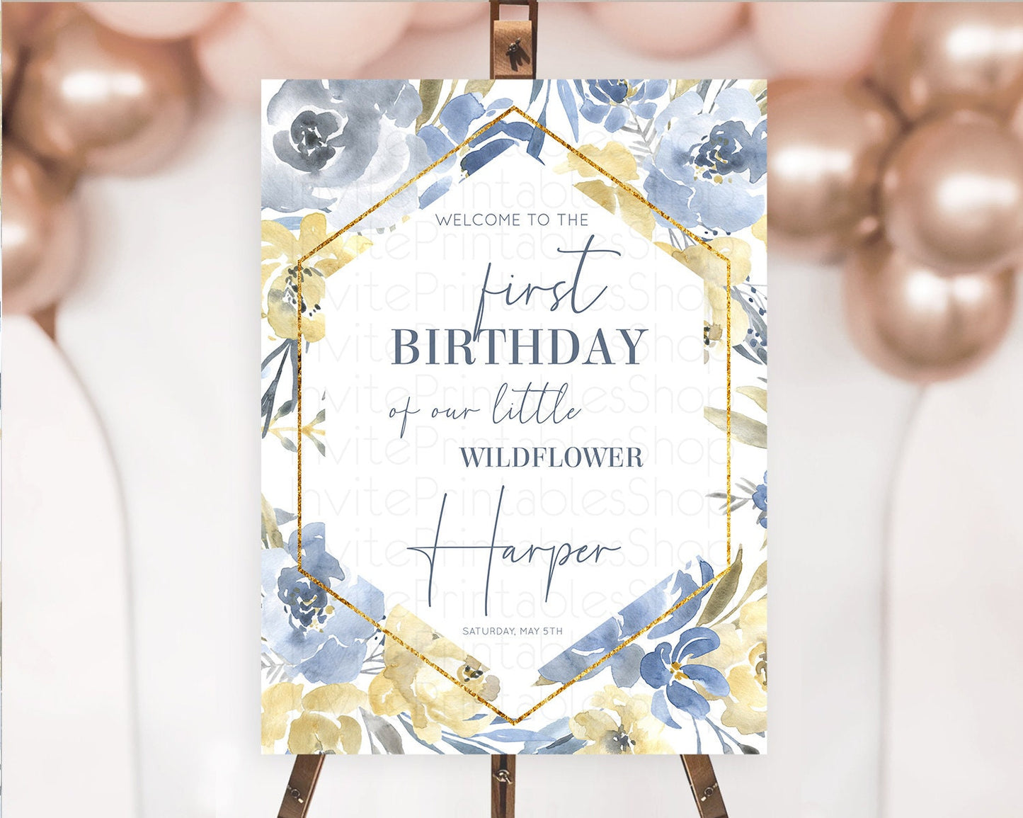 Secret Garden Welcome Sign Wildflower Welcome Board Pastel Flower Garden Welcome Poster Boho Wildflower First Birthday Welcome Sign D10782