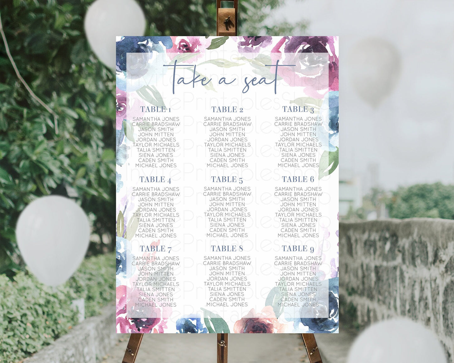 Secret Garden Seating Chart Wildflower Seating Chart Pastel Flowers Seating Chart Enchanted Garden Boho Floral Take A Seat Décor D10780