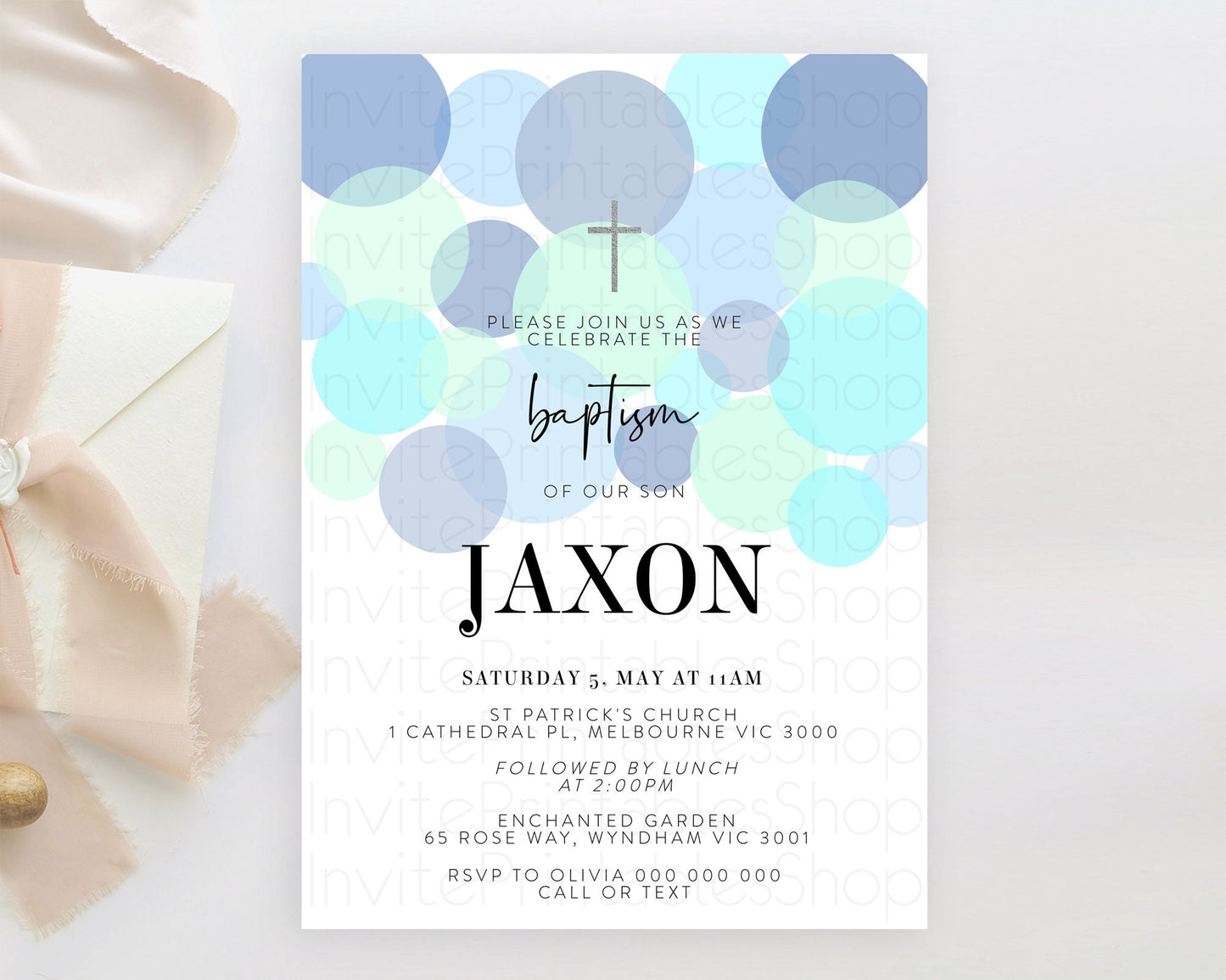 Pastel Baptism Invitation Blue Confetti Baptism 1st Birthday Invitation Confetti Bubbles Christening Invitation Holy Communion 100208
