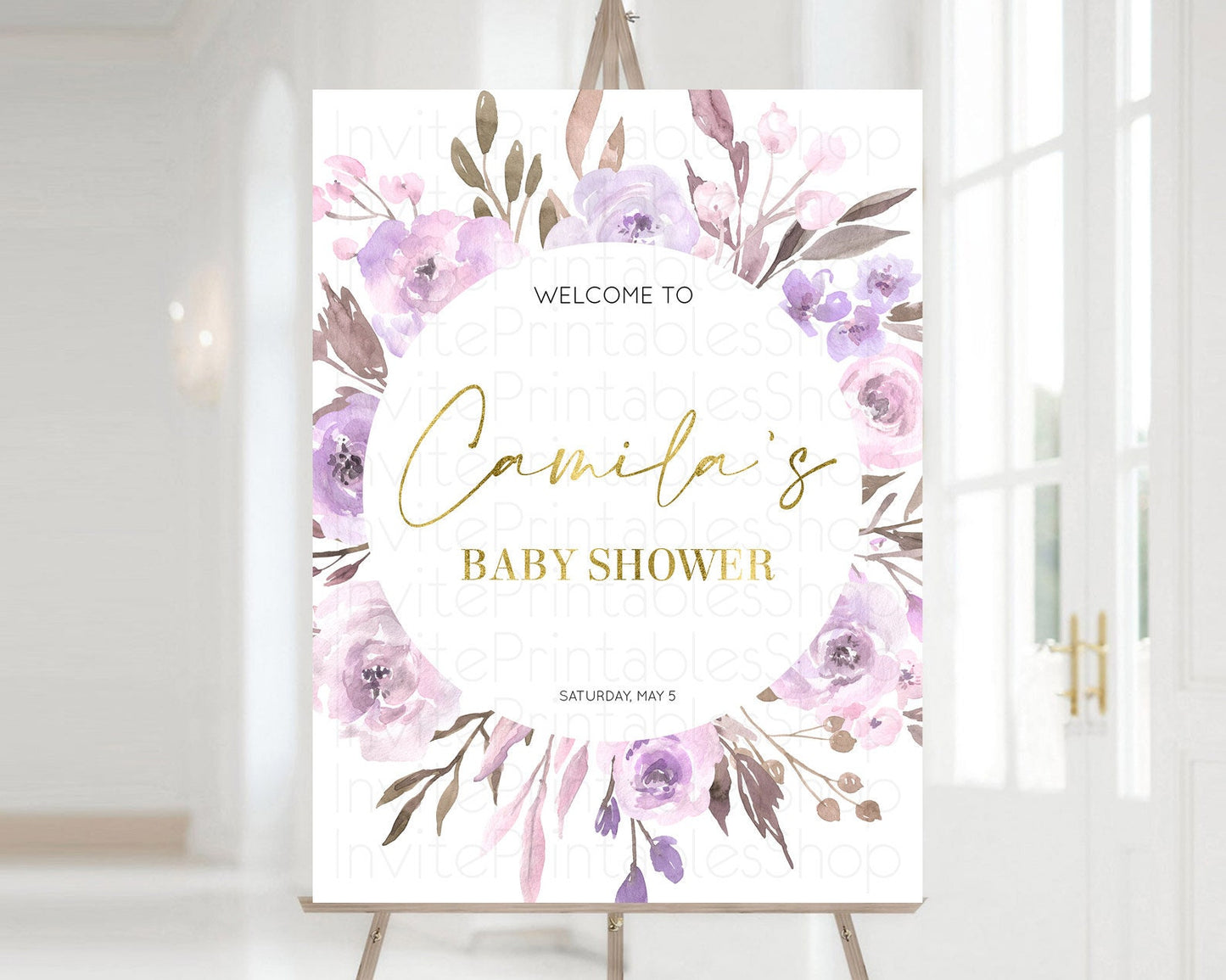 Secret Garden Baby Shower Welcome Sign Wildflower Welcome Board Pastel Flower Garden Welcome Poster Boho Wildflower Welcome Sign D10201