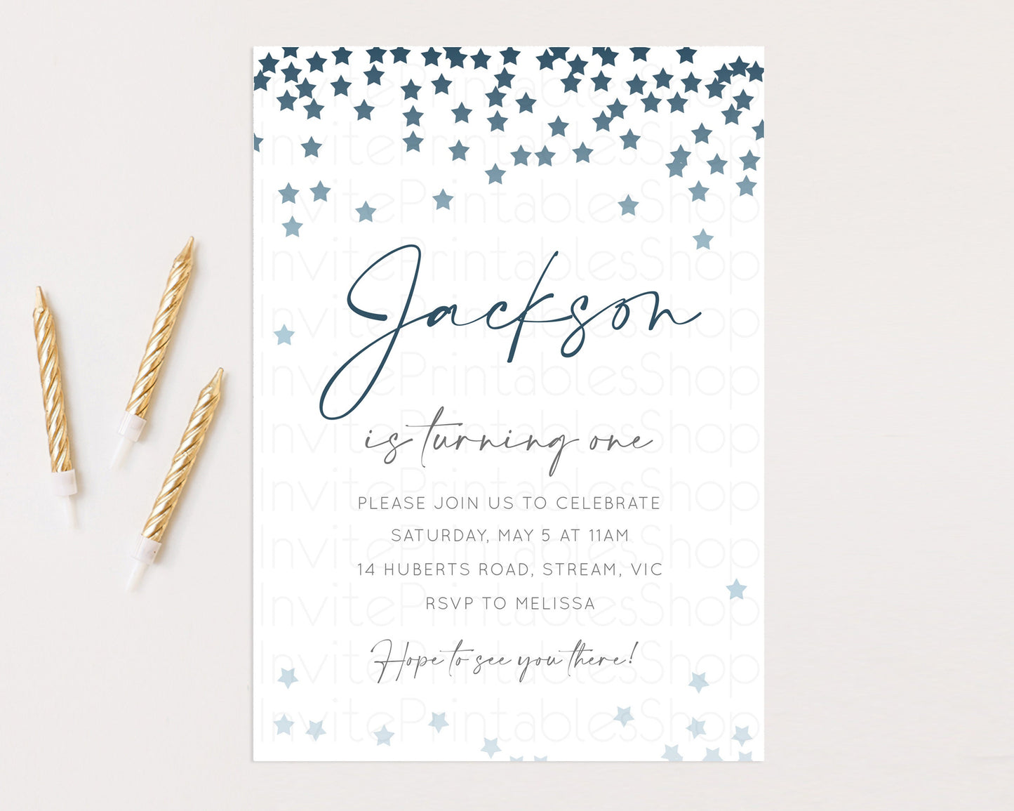 Twinkle Star Birthday Invitation Pastel Stars Birthday Invitation Ombre Stars Navy Blue Invite Sprinkle Confetti 1st 2nd 3rd 350