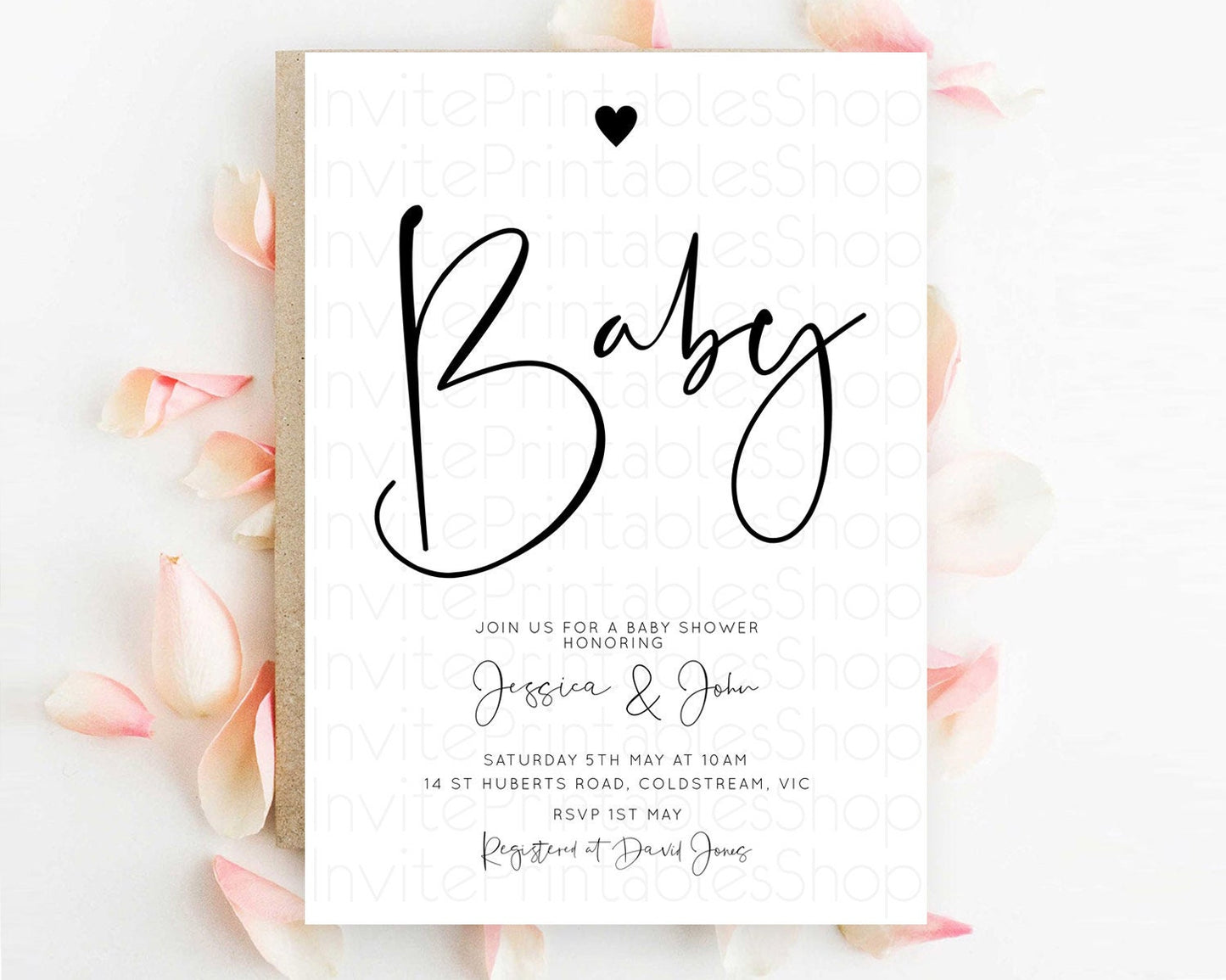 Minimalist Baby Shower Invitation White Black Baby Shower Invitation Minimalist Baby Shower Invitation Plain Invites Modern Simple D11013