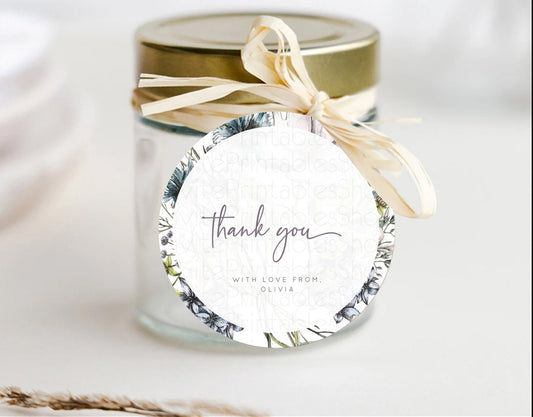 Editable Secret Garden Thank You Tags Wildflower Thank You Gift Tags Pastel