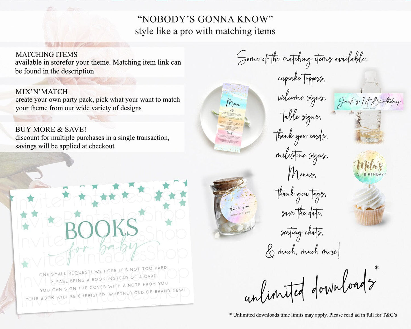 Pastel Star Books For Baby Card Shooting Star Book Insert Twinkle Little Star Book Card Rainbow Confetti Guests Book Poem Request D10310