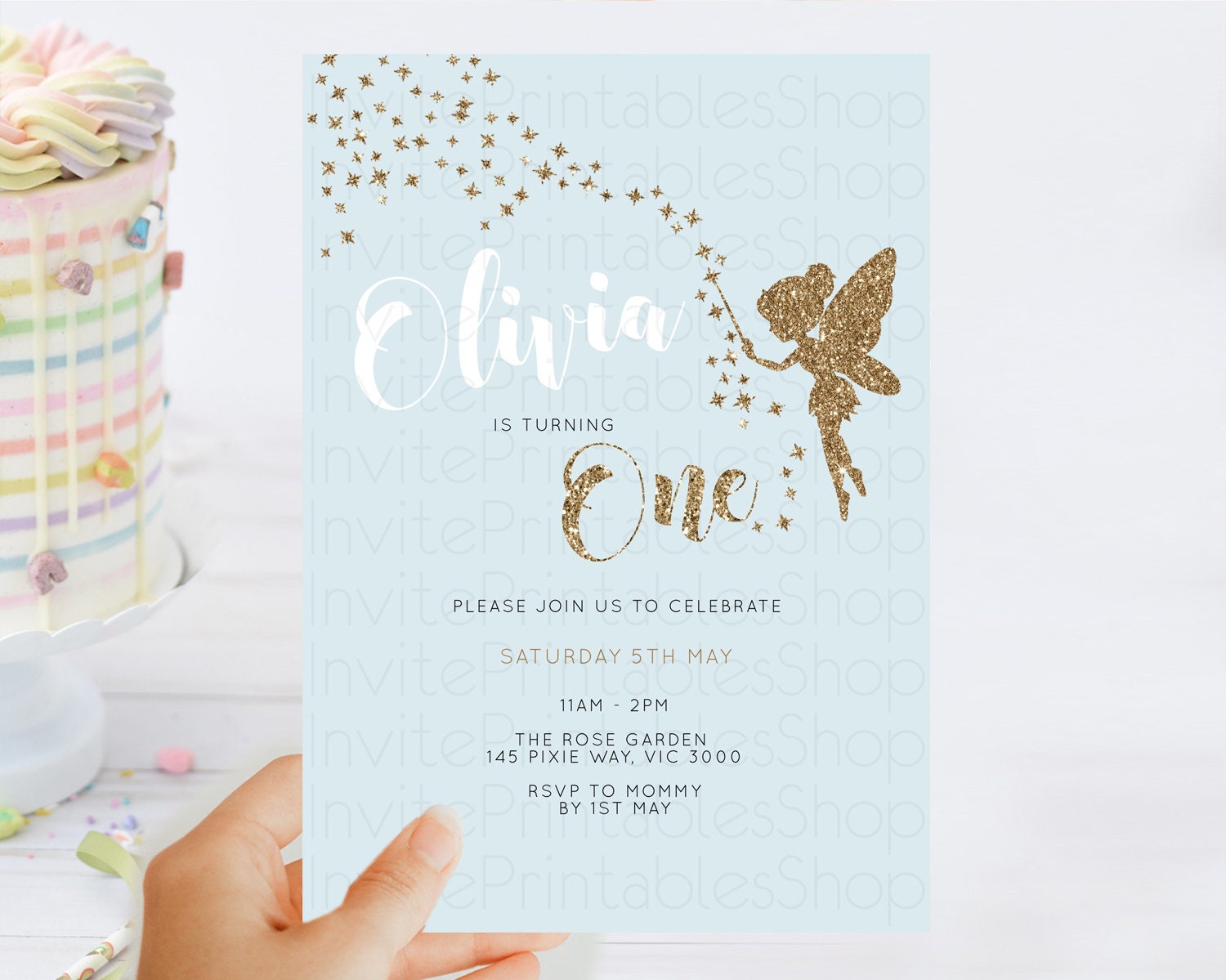 Editable Fairy Birthday Invitation Fairy Invites Fairy Tea Party Fairy Garde