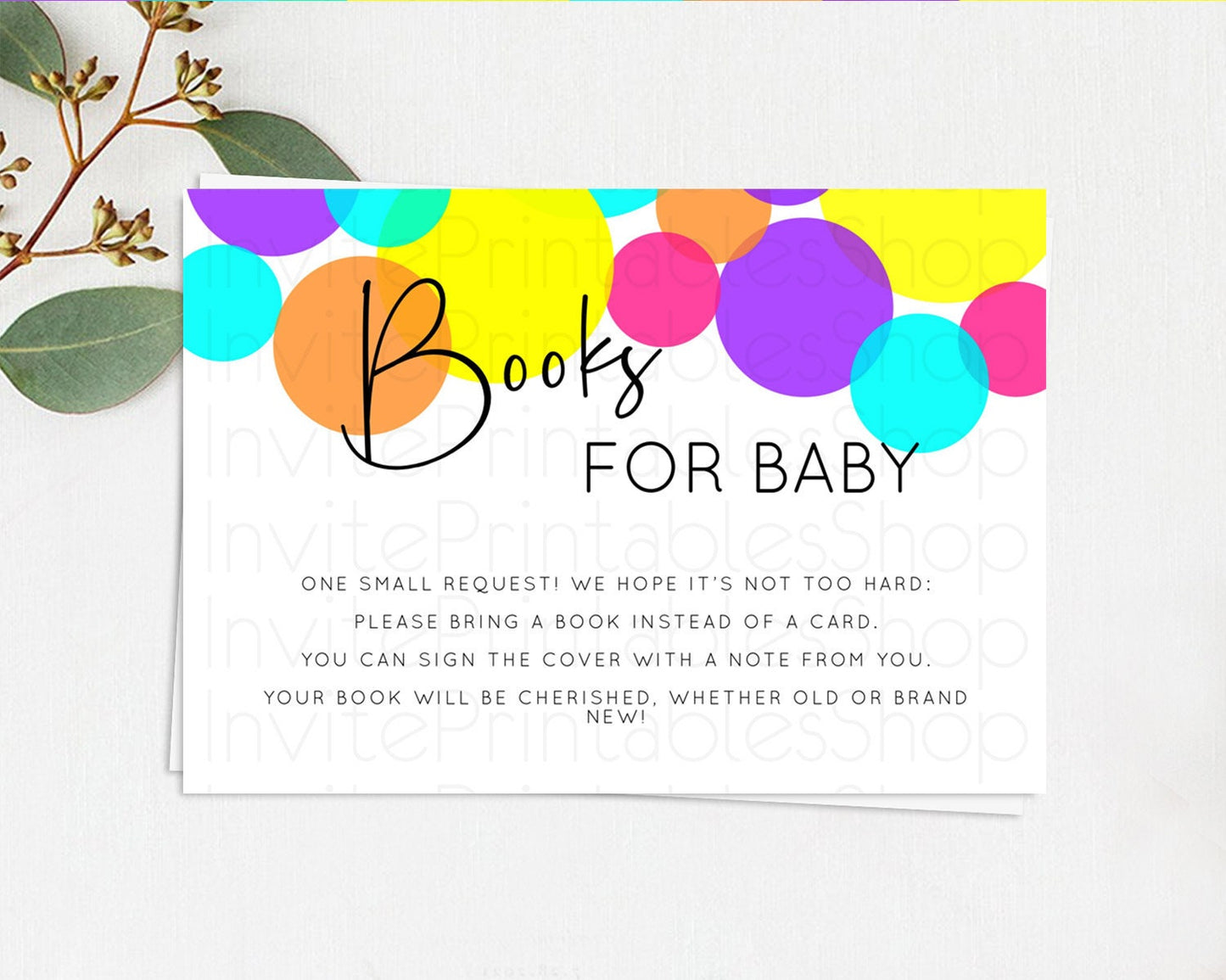 Rainbow Books For Baby Card Pastel Sprinkles Book Insert Pastel Rainbow Confetti Book Card Colorful Bubbles Pastel Book Poem Request D11022