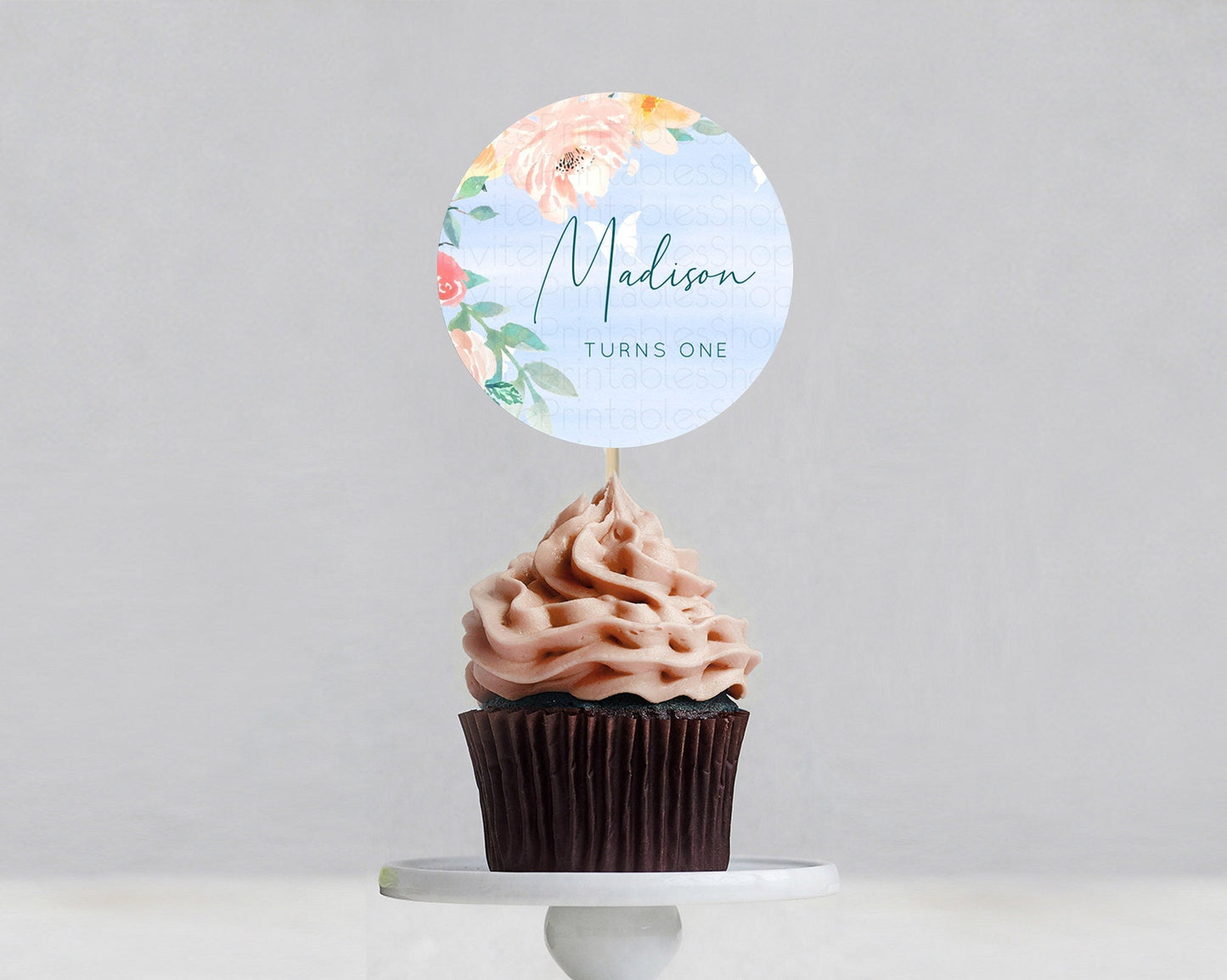 Secret Garden Cupcake Toppers Wildflower Cupcake Toppers Pastel Flowers Cupcake Toppers Enchanted Garden Boho Floral First Birthday D10337