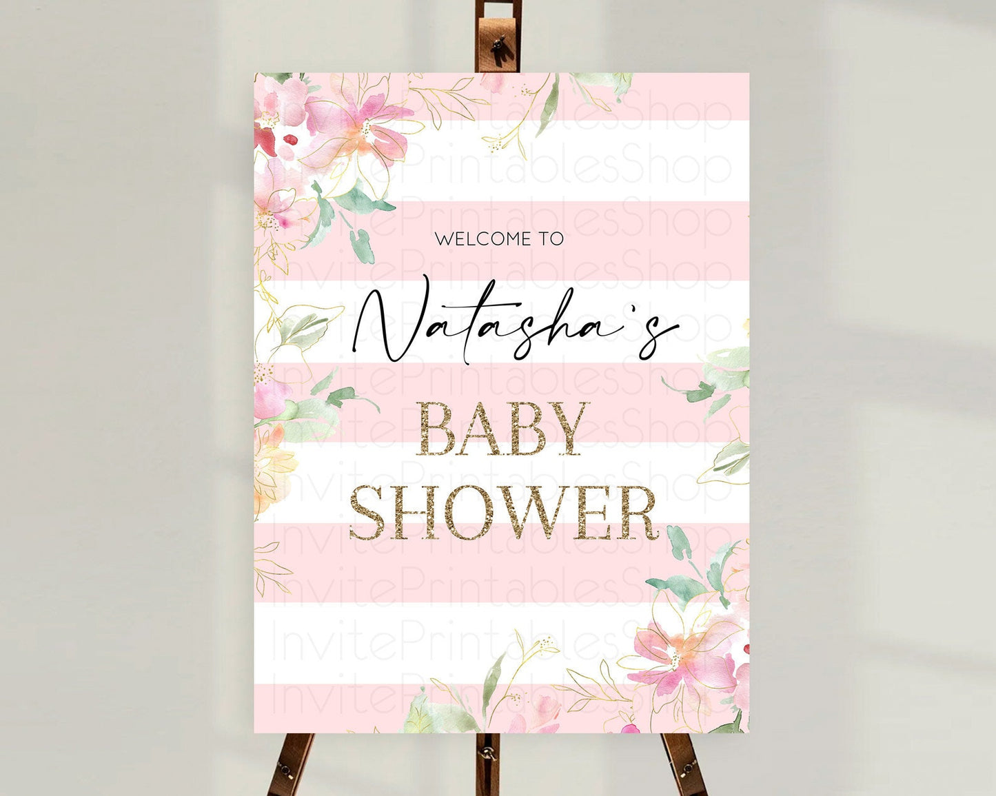 Secret Garden Baby Shower Welcome Sign Wildflower Welcome Board Pastel Flower Garden Welcome Poster Boho Wildflower Welcome Sign D10301