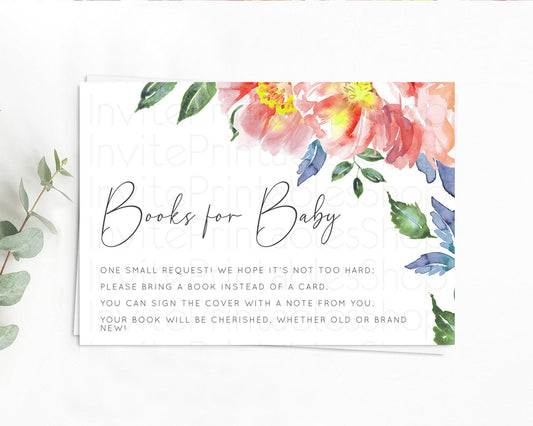 Editable Secret Garden Books For Baby Card Boho Wildflower Book Insert Paste
