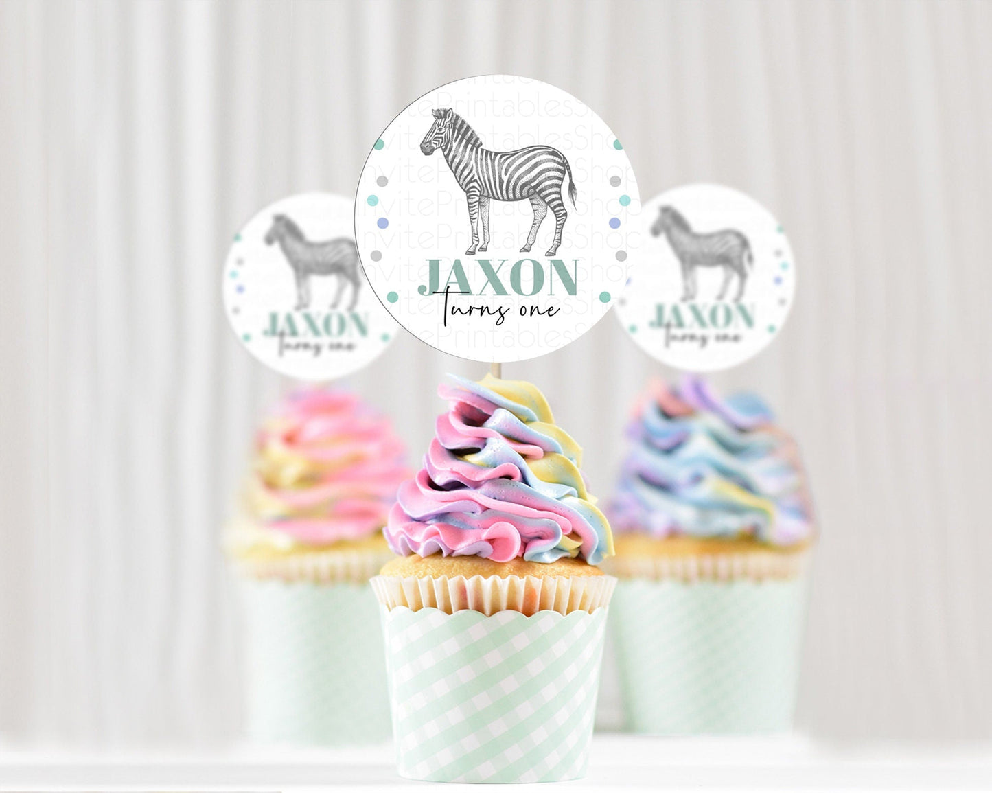 Zebra Cupcake Toppers Zebra Cupcake Zebra Take A Cupcake Toppers Zebra Safari Decor Zoo Party Zebra Palm Leaf Decor First Birthday D10856