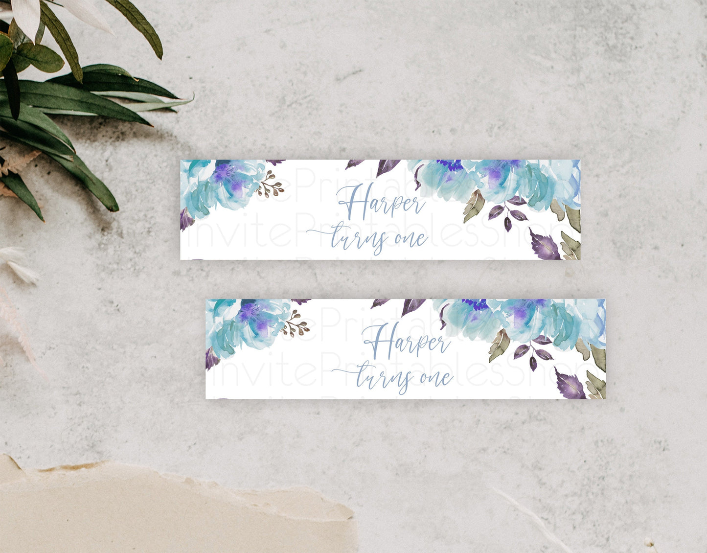 Wildflower Water Label Template Secret Garden Water Label Pastel Floral Garden Party Decor Boho Flowers Birthday Baby Shower Wedding D10730