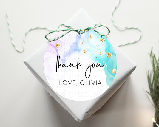 Editable Pastel Thank You Tags Rainbow Thank You Gift Tags Colorful Pastel F
