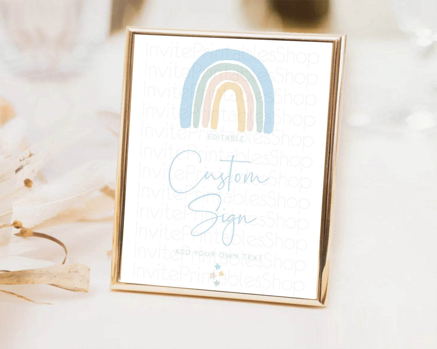 Pastel Rainbow Sign Rainbow Table Sign Decor Boho Colorful Rainbow Party Rainbow Baby Theme 1st Birthday Baptism Baby Shower Wedding D10200