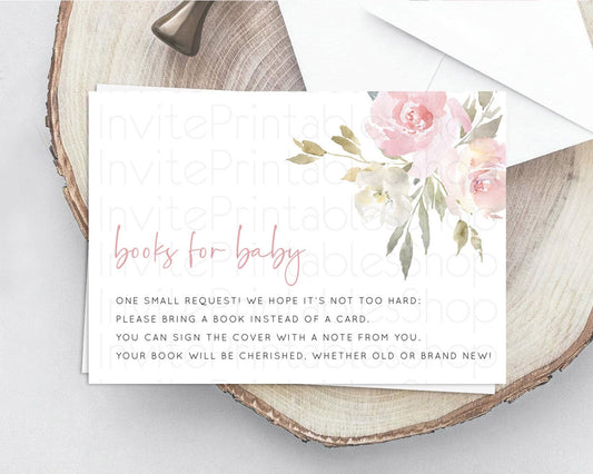 Editable Secret Garden Books For Baby Card Boho Wildflower Book Insert Paste