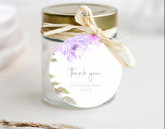 Editable Secret Garden Thank You Tags Wildflower Thank You Gift Tags Pastel