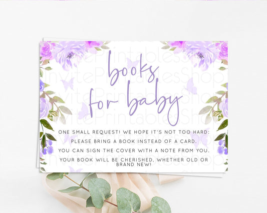 Editable Secret Garden Books For Baby Card Boho Wildflower Book Insert Paste