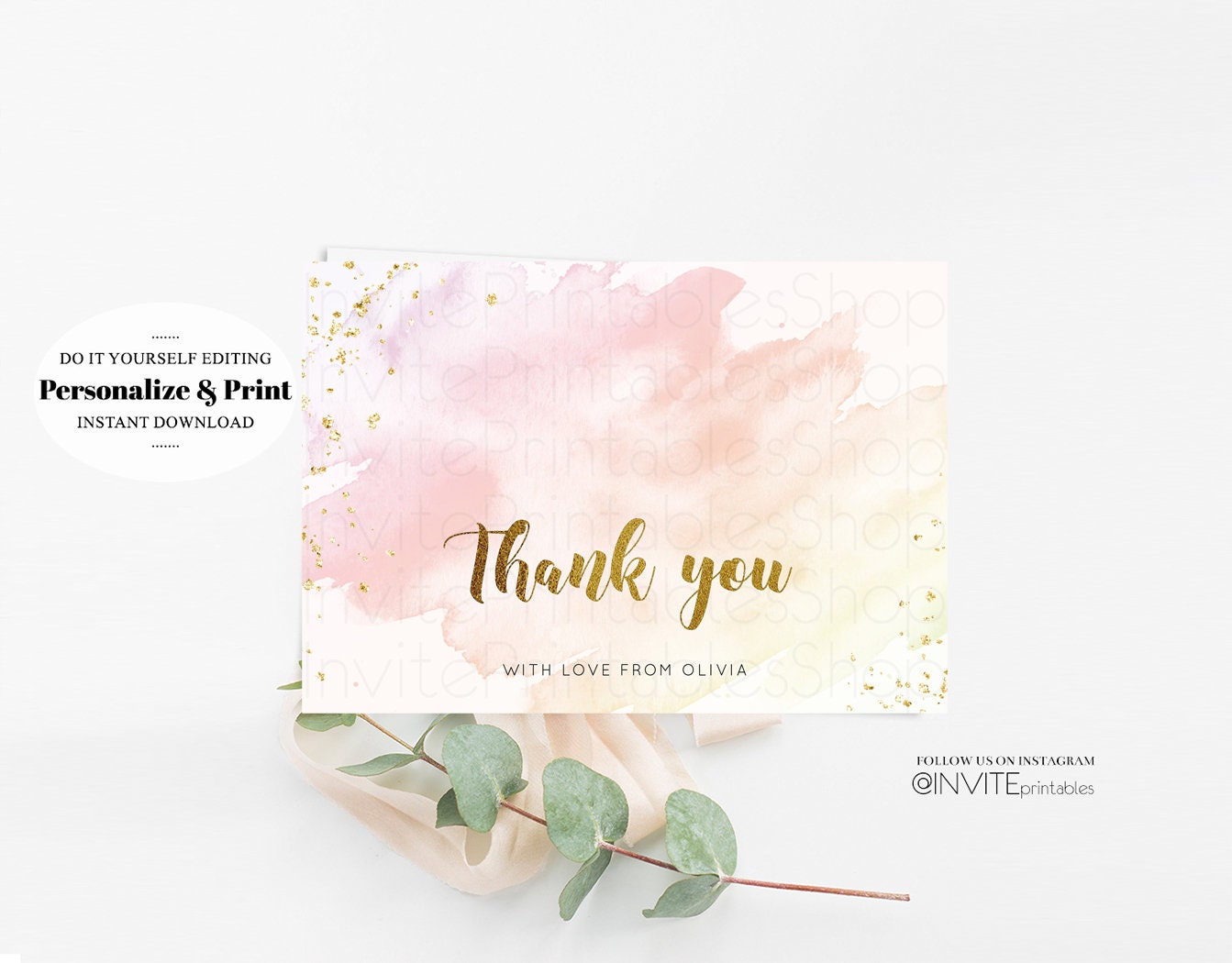 Thank You Card Guest Thank You Cards Details Notes Message Kids Birthday Baby Shower Flat Postcard