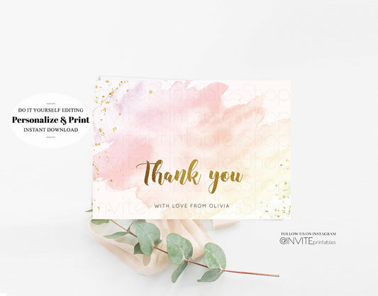 Thank You Card Guest Thank You Cards Details Notes Message Kids Birthday Baby Shower Flat Postcard