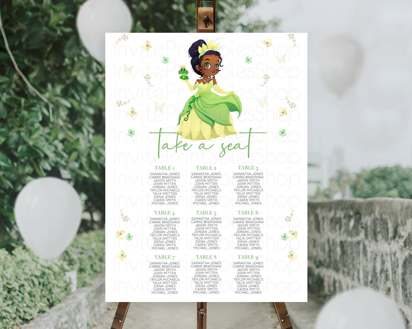 Editable Princess Seating Chart Castle Seating Chart Royal Princess Decor Fa
