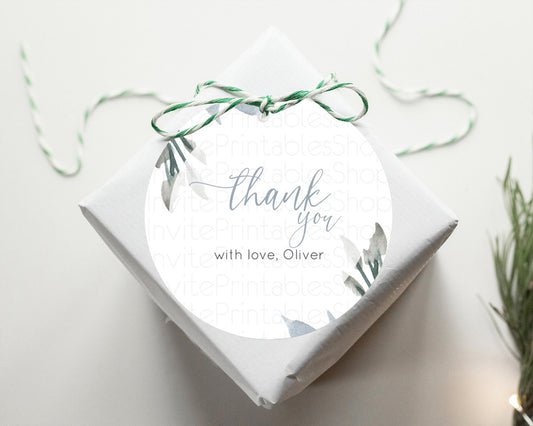 Editable Leafy Thank You Tags Green Leaf Thank You Gift Tags Eucalyptus Fern