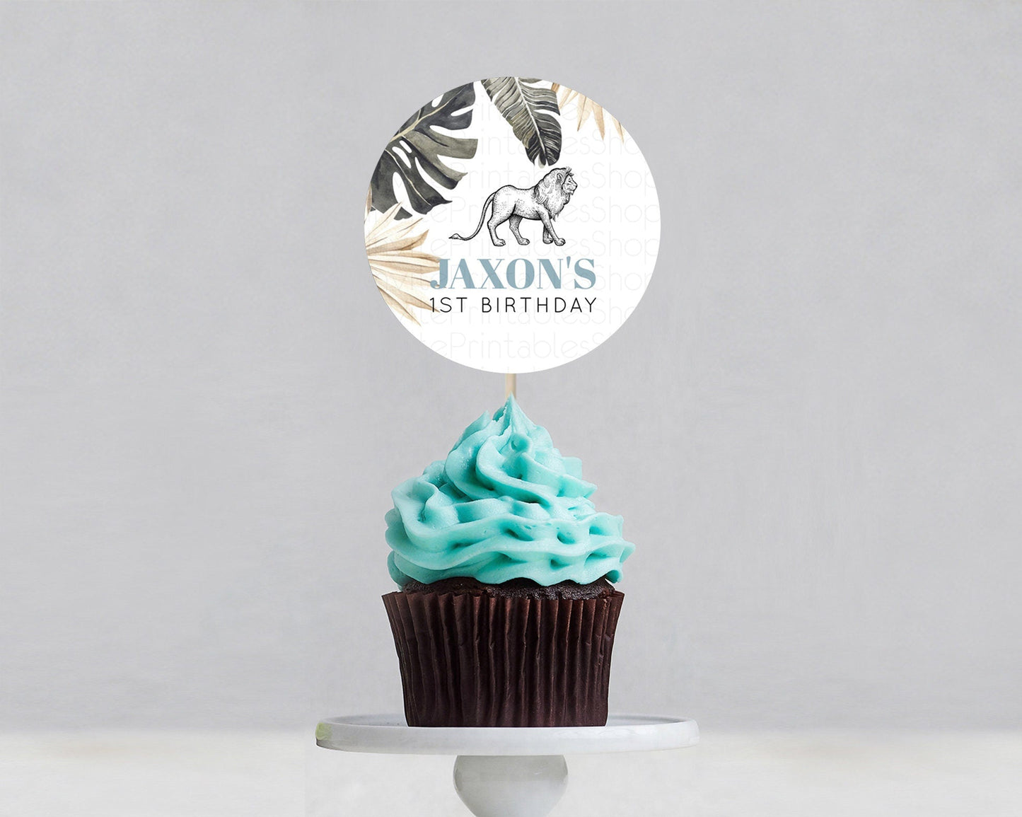 Lion Cupcake Toppers Safari Lion Cupcake Toppers Modern Lion Party Decor Safari Adventure Party Minimalist Lion First Birthday Decor D10807